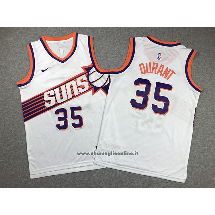 Maglia Bambino Phoenix Suns Kevin Durant #35 Association 2023-24 Bianco
